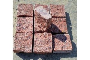 Брусчатка гранитная колотая-пиленая ЛЕЗНИКИ 10х10х5